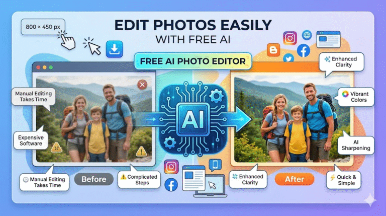 How to Edit Photos Easily With a Free AI Photo Editor AI photo editor, free photo editing, image enhancement, AI editing tools, photo retouching